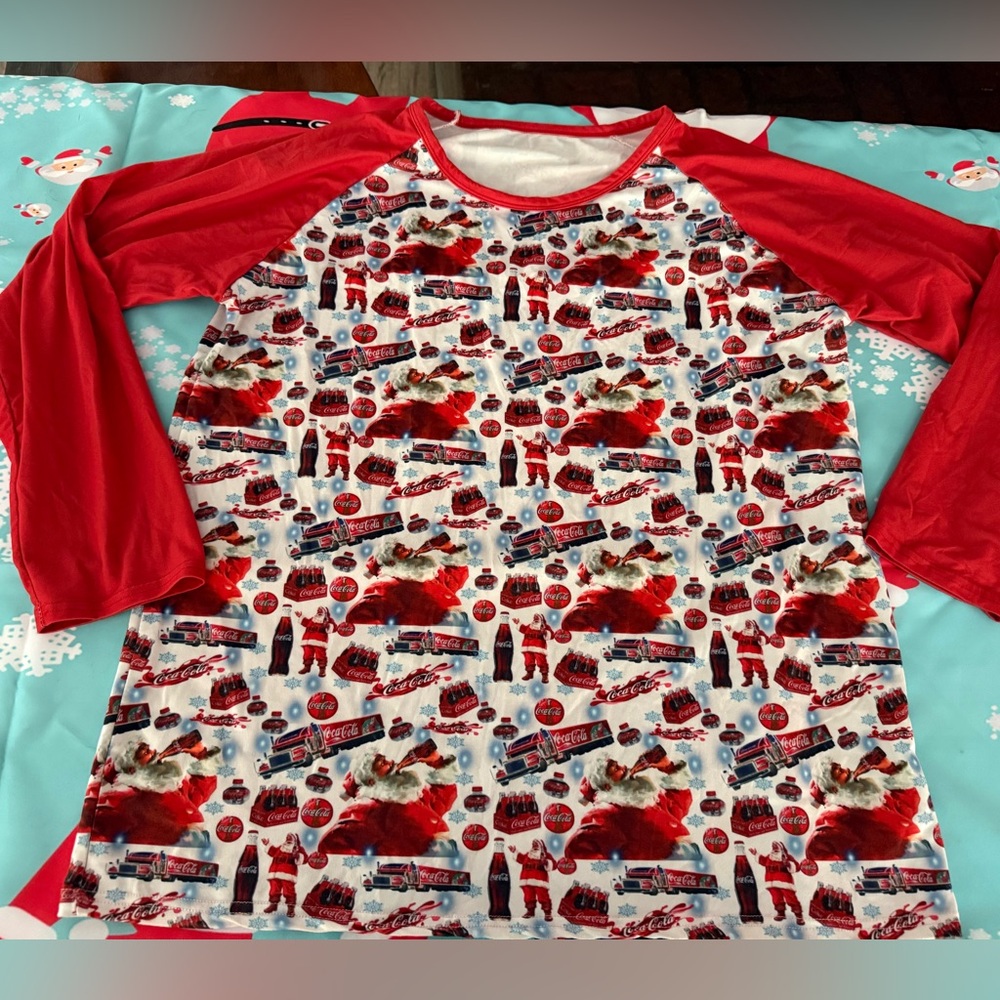 Men’s Coke Coca Cola CHRISTMAS SANTA CLAUS Truck Shirt XL